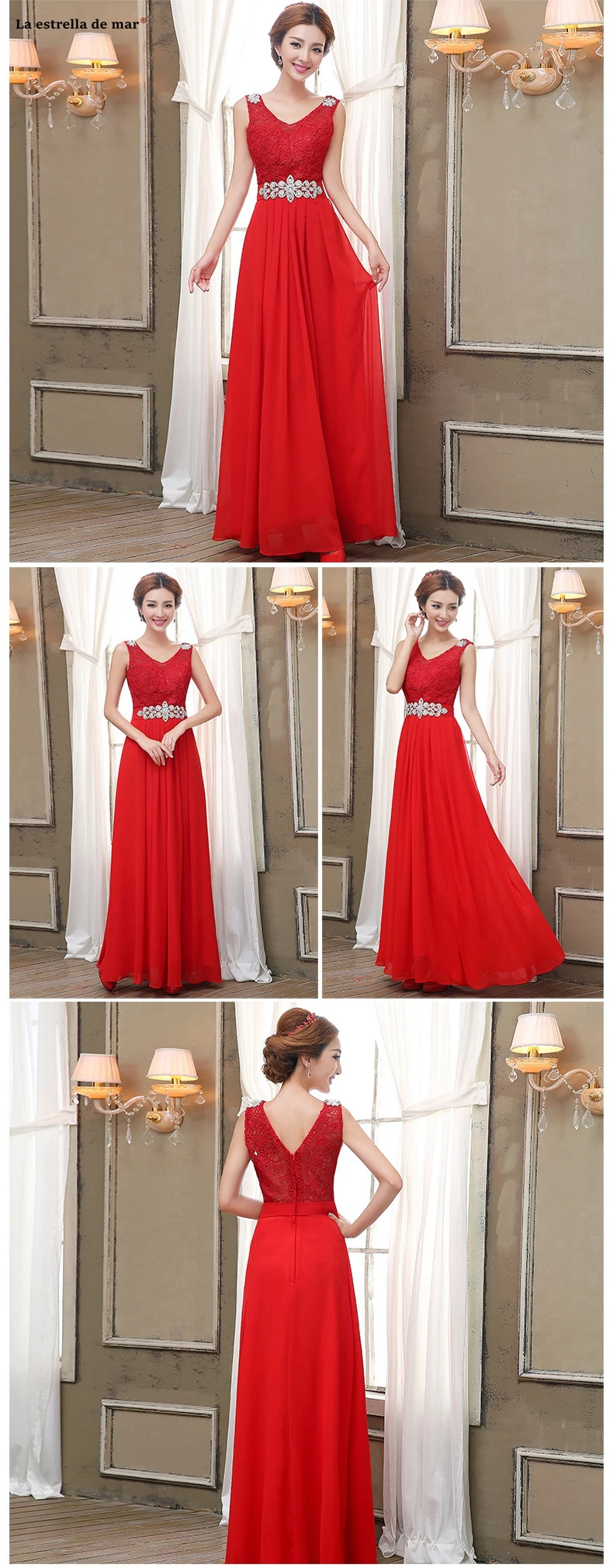 Vestido madrinha кружевной шифоновый Кристалл ремень сексуальный v-образный вырез трапециевидной формы бирюзовый фиолетовый розовый королевский синий платье подружки невесты длинное sukienk