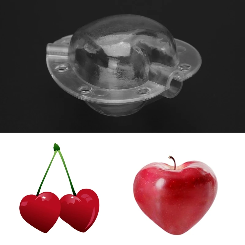 New High tensil strength Mold Plastic Heart Shape apple pear lemon Mold Vegetable Growth Forming Mould Pots Planters
