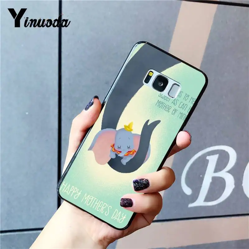 Yinuoda новый супер милый маленький слон черный ТПУ мягкий чехол для телефона Samsung