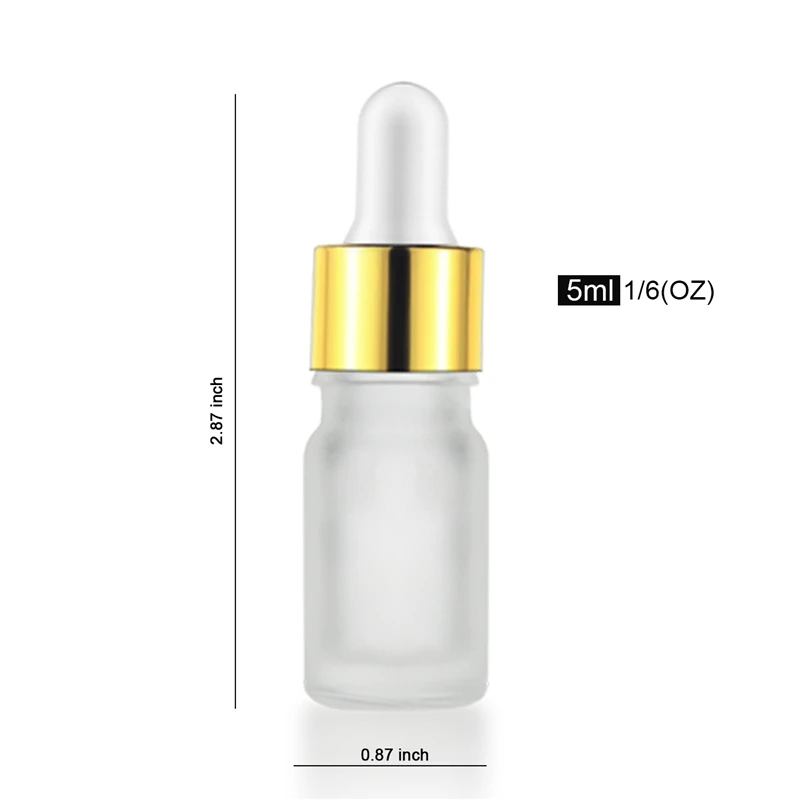 6 шт 5 мл матовое пустая прозрачная стеклянная бутылка Флаконы Контейнеры с