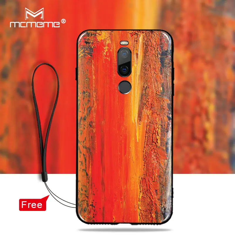 For meizu X8 Case Silicon Gossip fish Wood grain painting Soft TPU Back Cover x8 X 8 Phone bag shell |