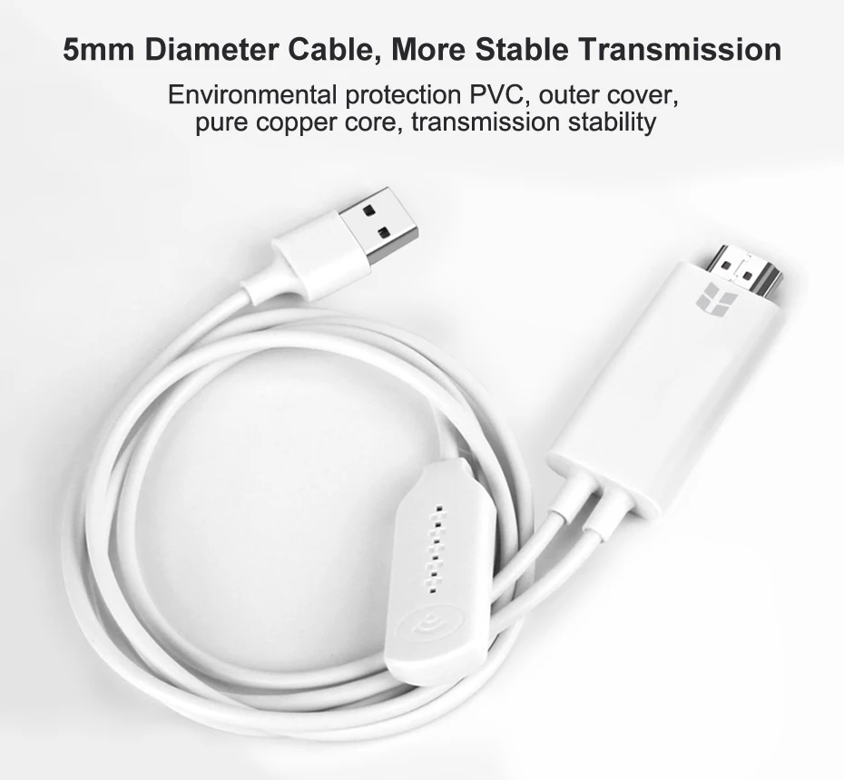 Беспроводной приемник 2,4 г HDMI преобразователь ТВЧ-сигналов адаптер 1080 P HDMI кабель для iso Android USB к беспроводной передатчик HDMI кабель