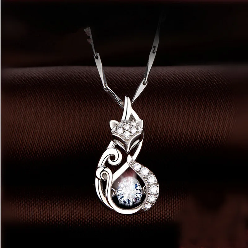 Мода умный кулон серии 925 Серебряный инкрустированные женский лиса пункт