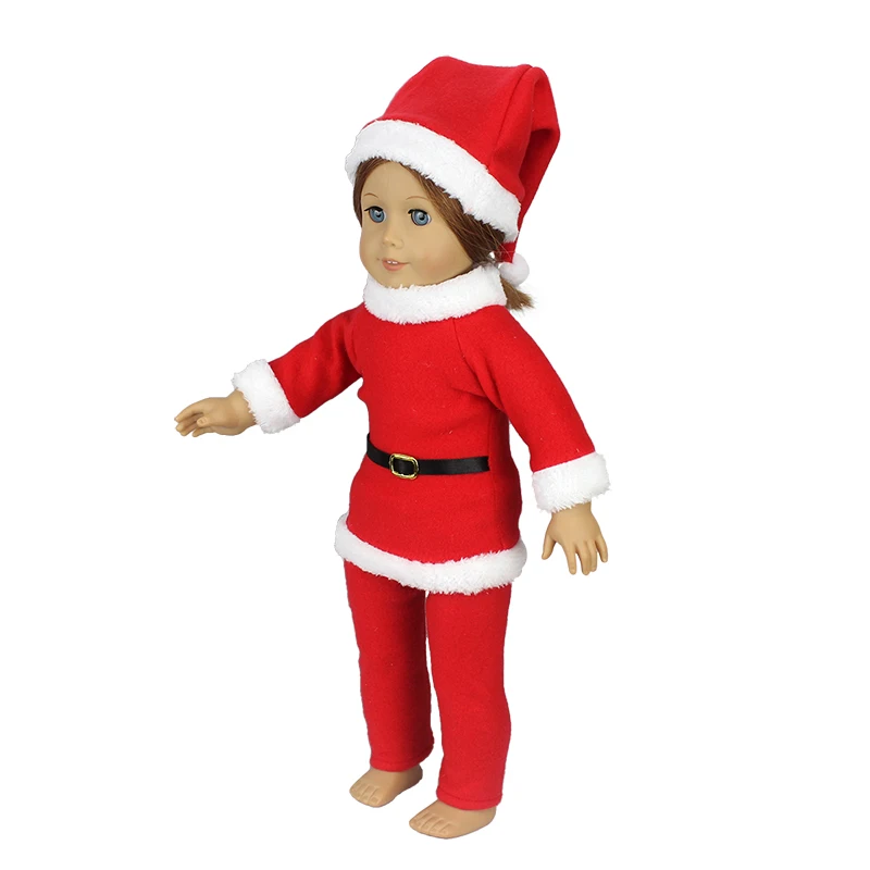 3 шт. В 1 мода Рождественский Костюм Для 18 Дюймов American Girl Куклы Куклы|18 inch doll clothes|doll