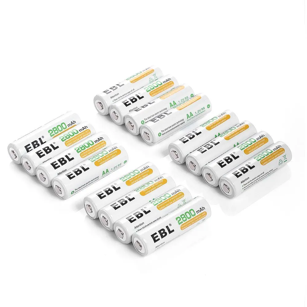 EBL AA батареи 2800mAh ni-mh перезаряжаемые 20 отсчетов | Электроника