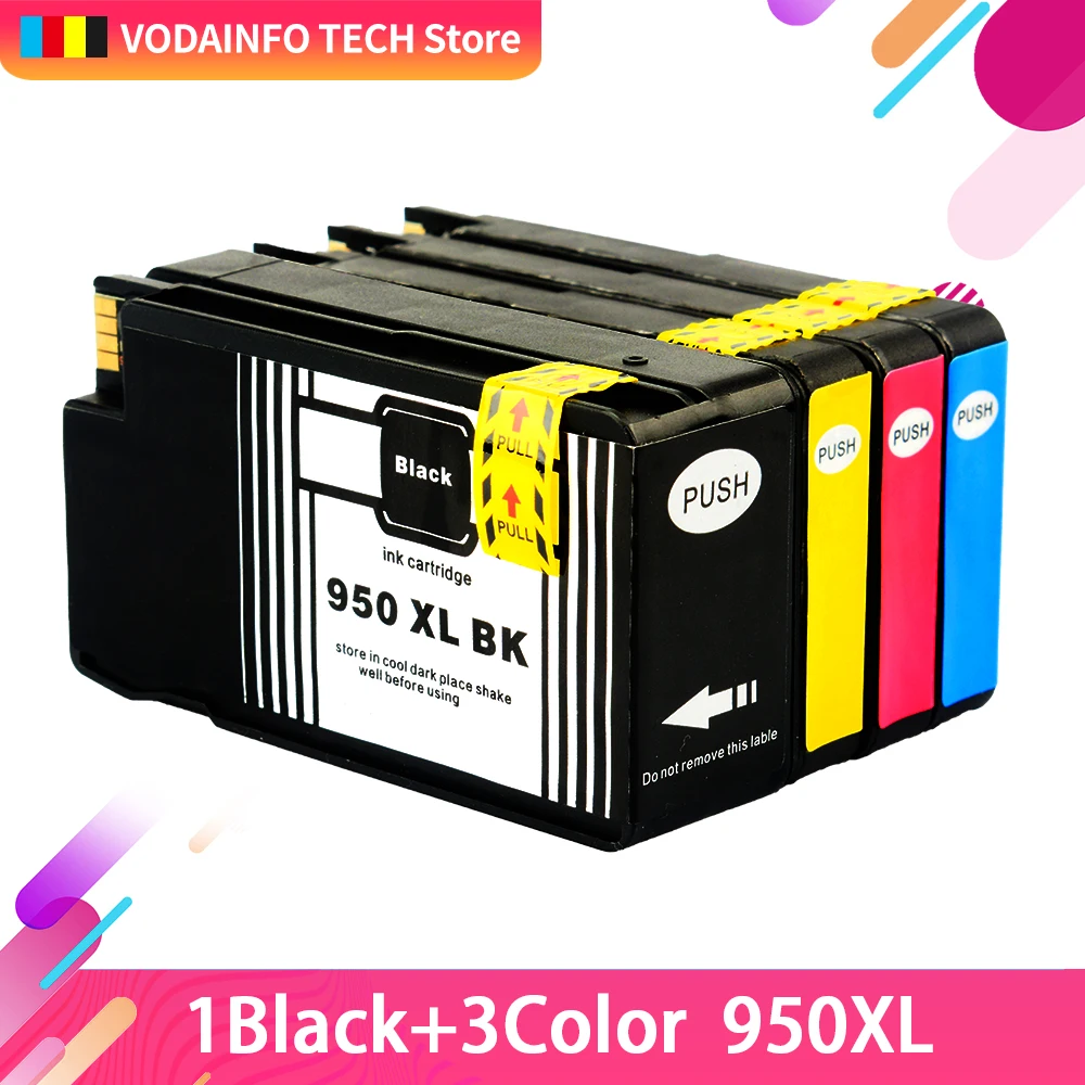 Сменный картридж QSYRAINBOW 950 951 XL для HP 950XL 951XL hp 950xl 951xl Officejet pro 8100 8610 8620|Чернильные