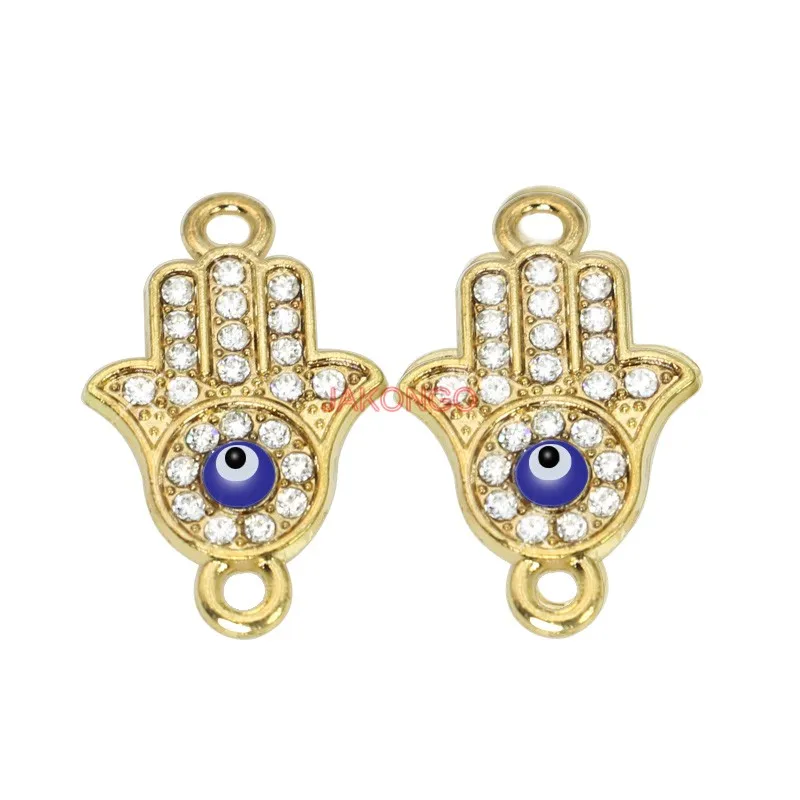 JAKONGO розовое золото/серебряное покрытие Fatima Hamsa ручные соединители со злыми