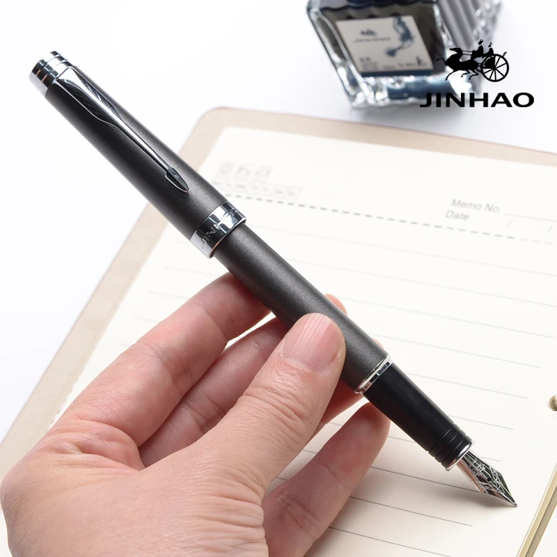 Роскошная перьевая ручка Jinhao матовая средняя чернильная авторучки высокого