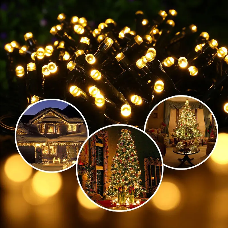 Antikue Solar String Light Outdoor Led Strip Garland For Garden Decoration lamp Christmas Lights Luminaria Energia | Лампы и освещение