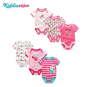 Комплект из 3 предметов одежды для девочек, боди с единорогом для новорожденных мальчиков и девочек, детская хлопковая одежда