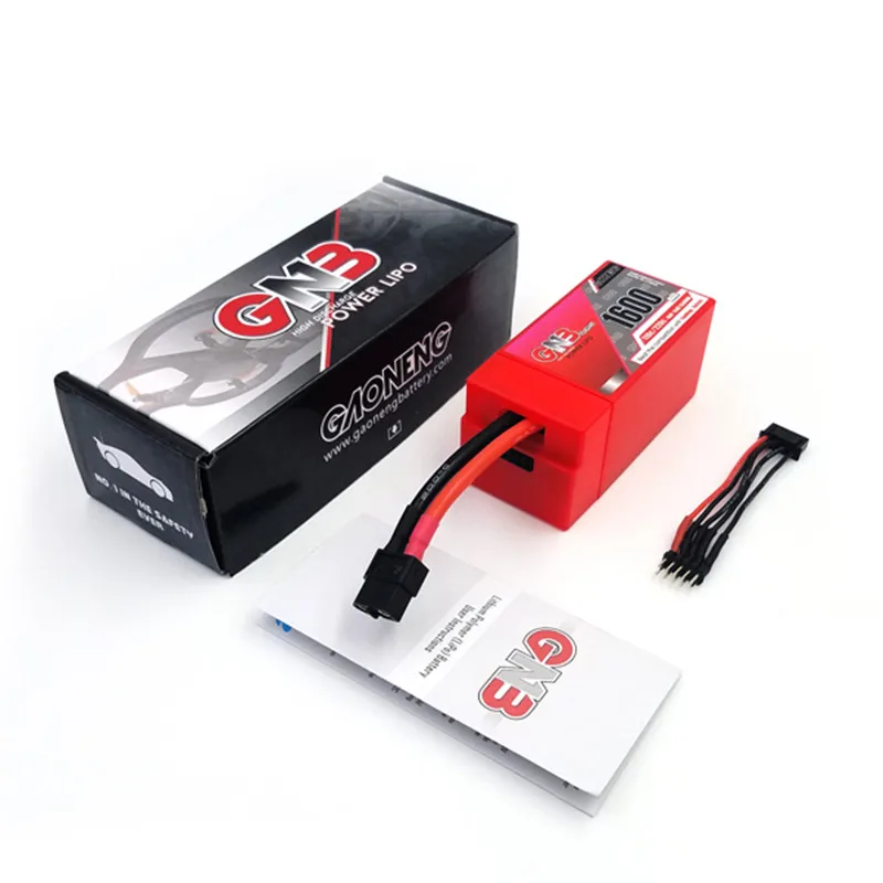 Аккумуляторная батарея Lipo Gaoneng GNB 1600 mAh 4S1P 14 8 V 110C/120C 23.68WH w/защитный чехол для FPV