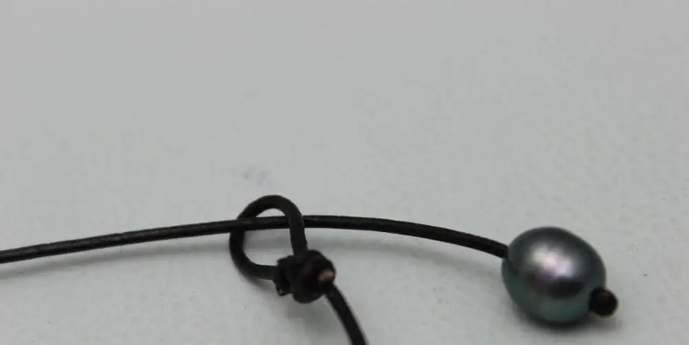 &gt@@@@@ Темно-коричневый Натуральная Кожа 3 белый Пресной Воды Жемчужное Ожерелье