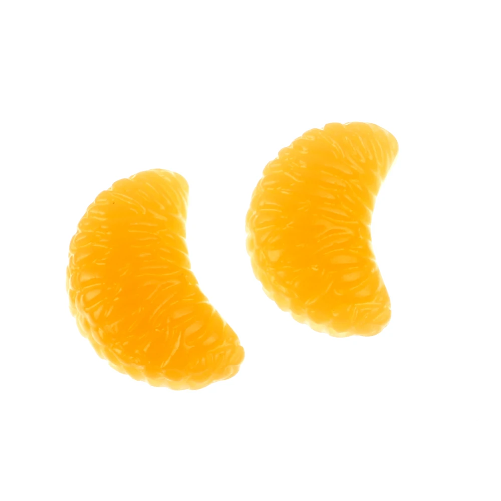 

30pcs 22x26mm Yellow Resin Orange Decoration Crafts Flatback Cabochon Embellishments For Scrapbooking DIY Accessories
