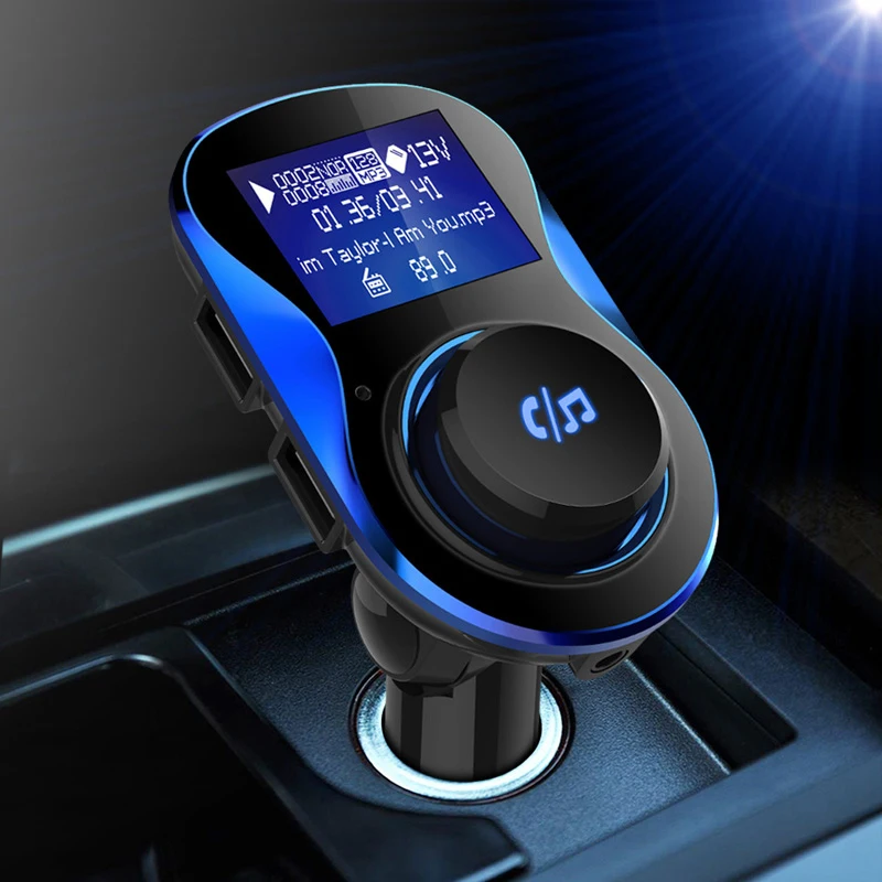 YASOKRO Bluetooth автомобильный комплект громкой связи fm-передатчик модулятор с двумя USB Автомобильное зарядное устройство автомобильный аудио mp3-плеер