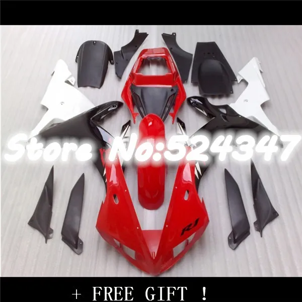 

Fei-Extra red white black Fairing Kit for YZF R1 02-03 YZF-R1 2002-2003 YZF1000 YZF R1 02 03 2002 2003