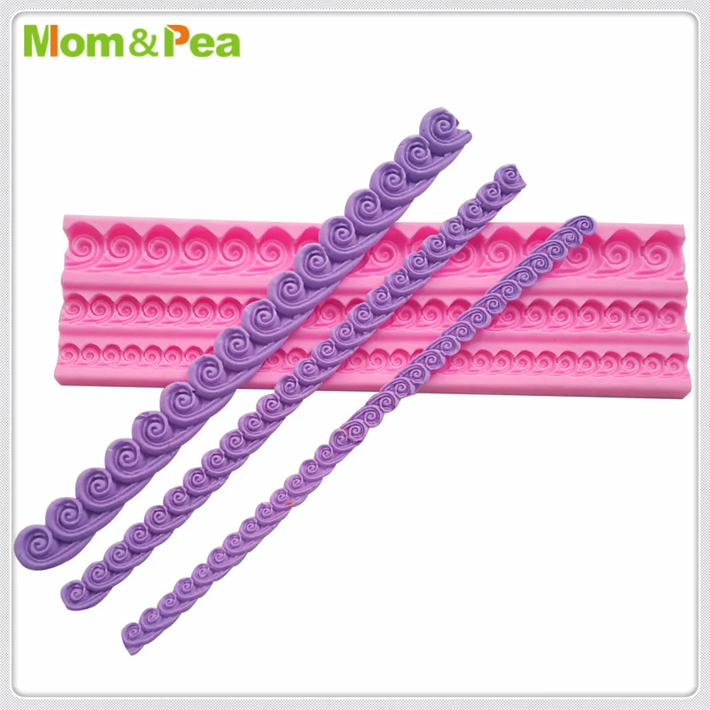 Mom &amp Pea MPA1960 лента силиконовая форма для украшения торта помадка 3D пищевой | Дом и