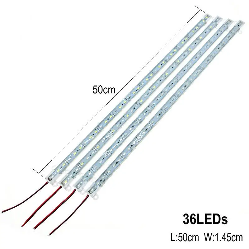 50 шт./лот светодиодные светильники для выращивания лампы SMD5630 DC 12 В 0 5 м/9 Вт