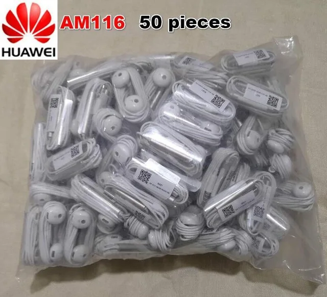 AM116-50 Pieces HUAWEI AM116 Honor AM115 наушники оптoвaя прoдaжa 5/10/20/50 штук для P8 P9 P10 плюс Mate8 Mate9 5X6X9 V9 - Цвет: AM116-50 Pieces