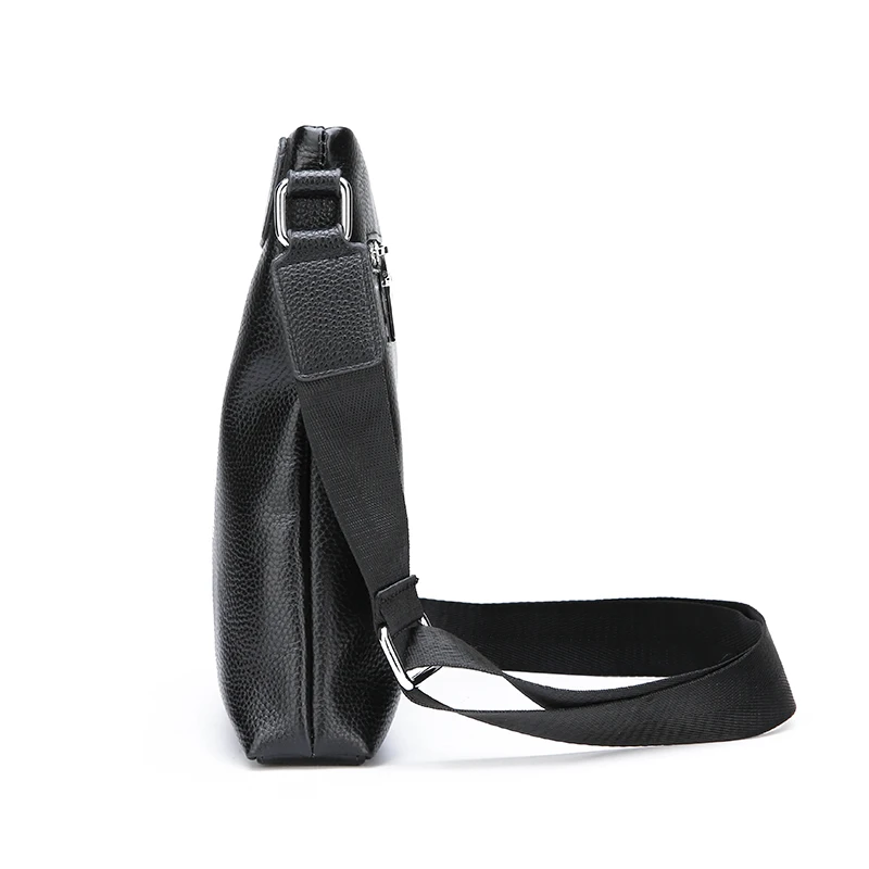 FEIDIKABOLO мужские сумки из натуральной кожи Наплечная Сумка через плечо черные