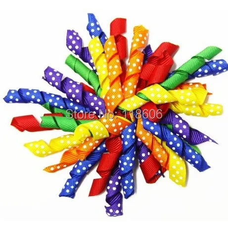 50 шт. радужные зеркальные зажимы в горошек|bow clip|hair bow clipkorker hair |