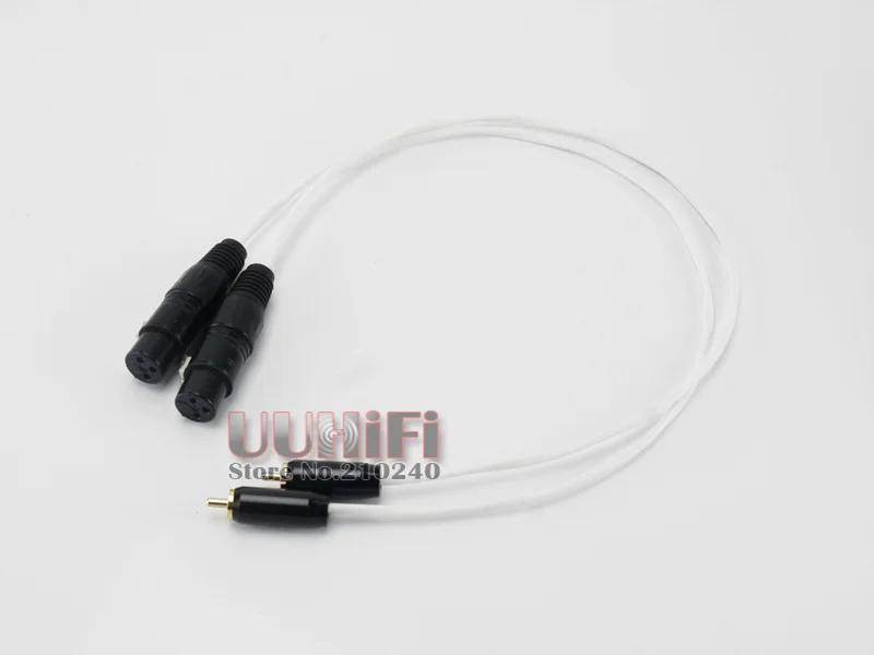 2 шт. пара высококачественный посеребренный медный HIFI RCA для XLR/Male-Female Аудио кабель