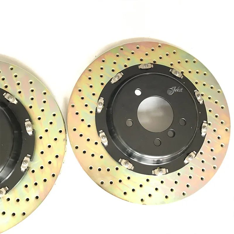 

Jekit big brake rotors 380*34mm drilled pattern with floating center hats for mercedes w203 rim wheel 20'' for CN GT6 brake