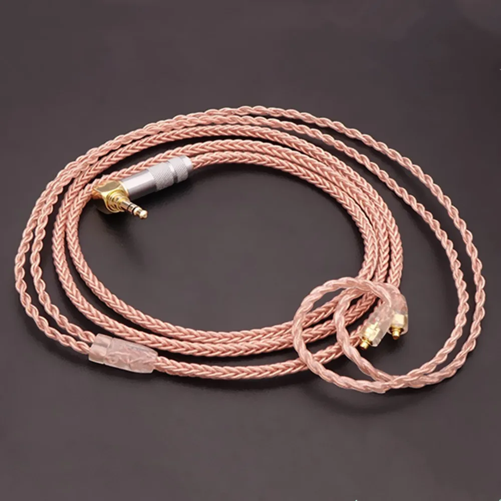 3.5mm with mmcx 1,2 м 7N монокристалл меди 8 ядро Сменные MMCX обновления кабель провод для наушников для Shure SE535 SE215 SE846 UE900 - Цвет: 3.5mm with mmcx