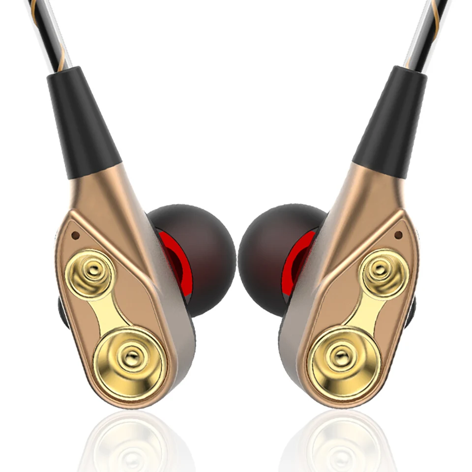 MoreBlue E41 DJ мониторные наушники двойной драйвер Динамический HiFi Super Bass Наушники