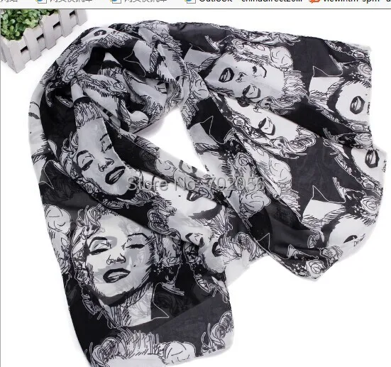 Женский шифоновый шарф на шею шали 170*55 см 10 шт./лот #2104