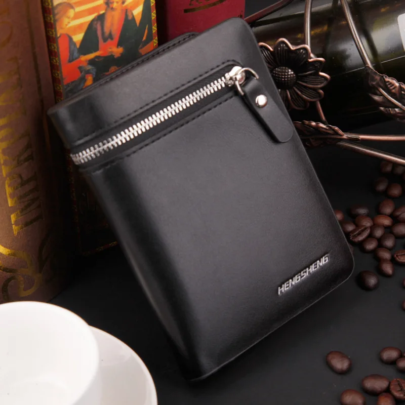 Новый 2016 Бумажник Мужчины PU Кожа Моды Короткий Параграф Известный Бренд