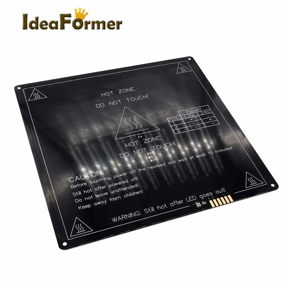 Части 3d принтера высокая температура 120 градусов 220*220*3 мм алюминий MK3 PCB Тепловая кровать 12 В мощность Тепловая кровать