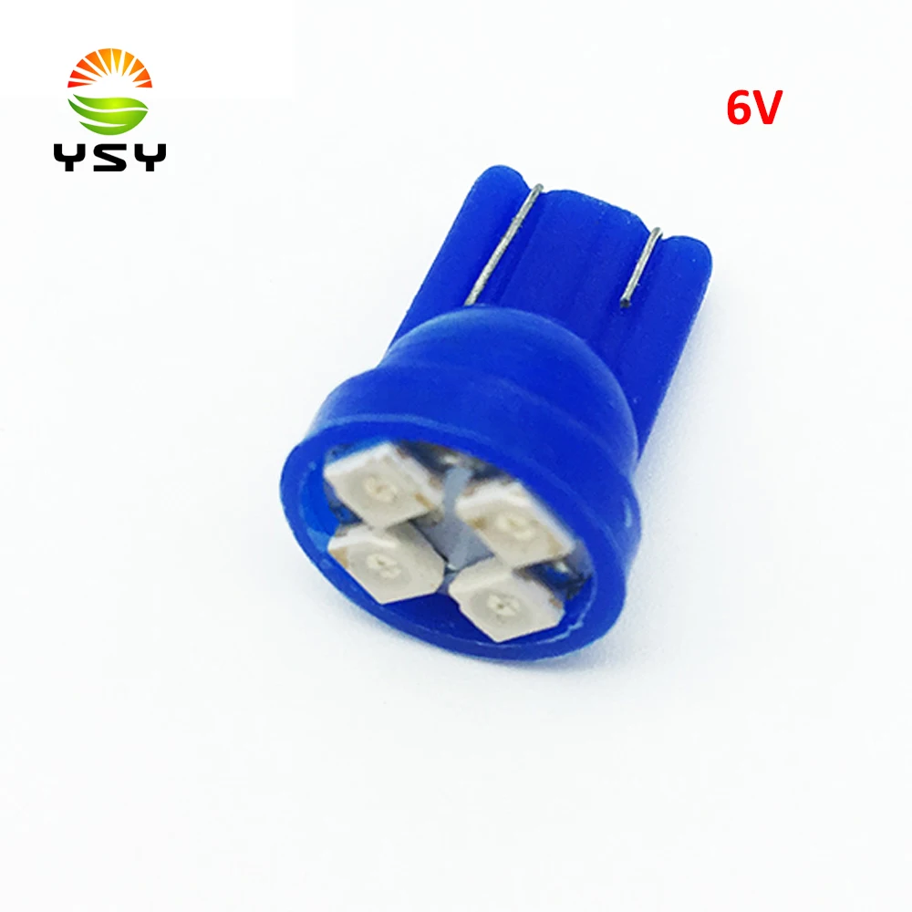 DC 6V 6 3 V 100pcs T10 194 168 W5W 1210 4 SMD светодиодный высокой мощности белый синий желтый