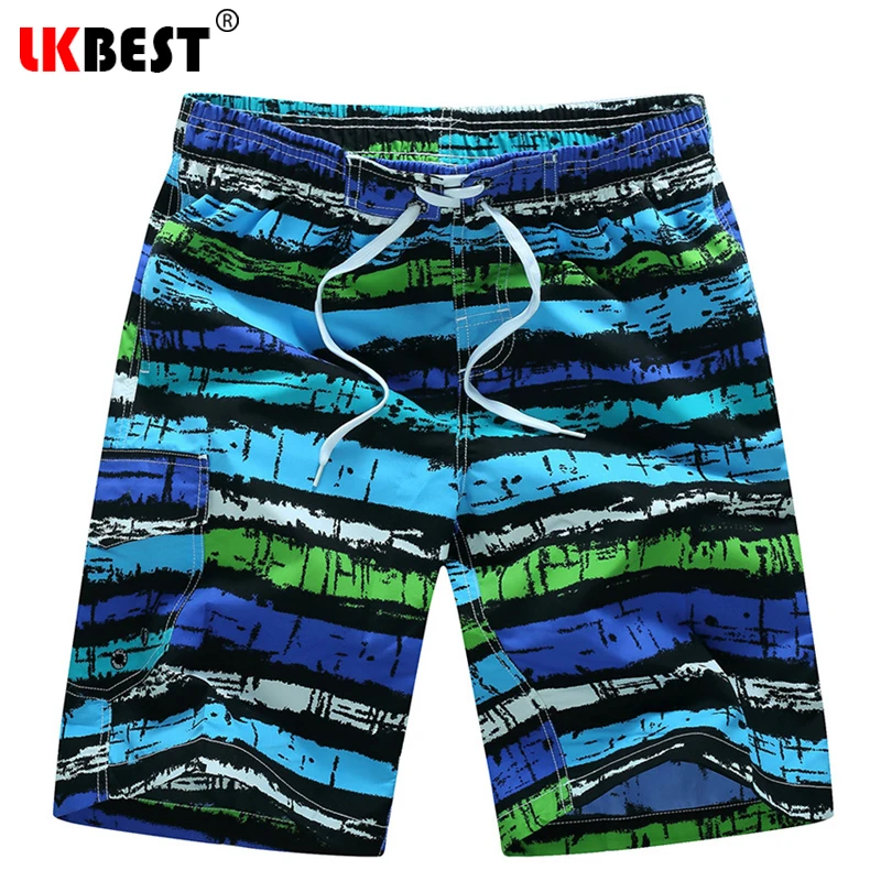 LKBEST Новая мужская доска с коротким сетчатым подкладом полосатая пляжная