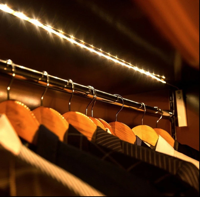 1-5 м светодиодная полоса с PIR детектора движения световая Батарейная Рабочая