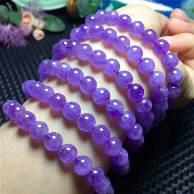 

Natural Purple Crystal Bracelet crystal Quartz 8mm AAA(CX#2098)