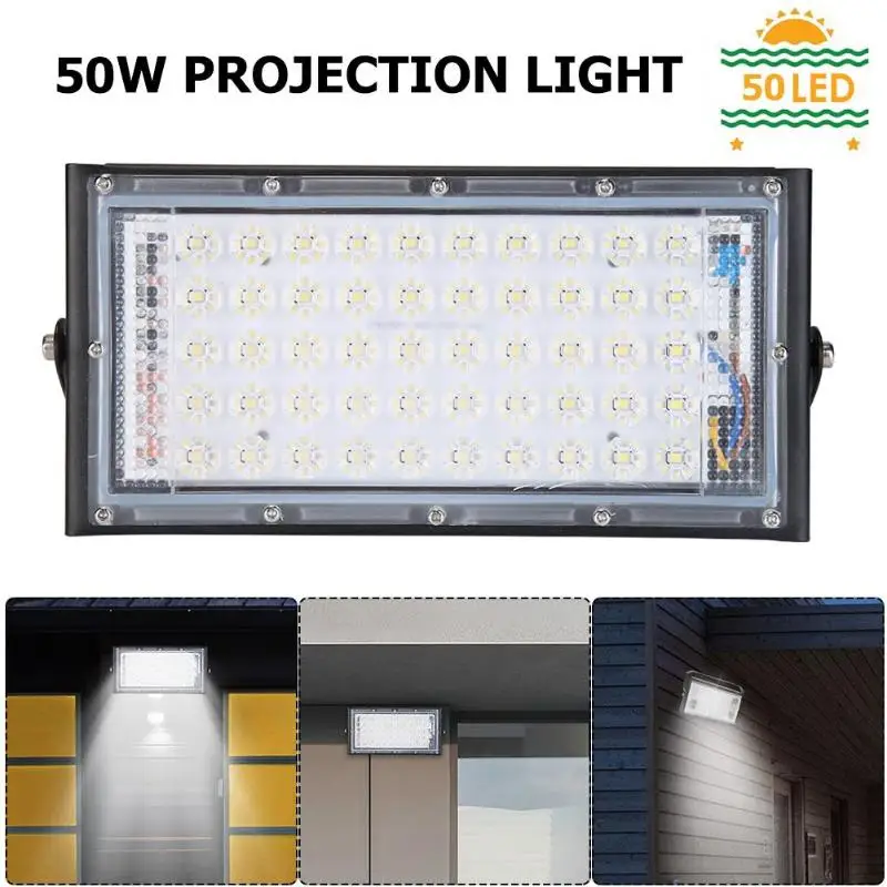 220V 50LED потолочные светильник Настенный светильник 50 Вт Водонепроницаемый IP65 потолочные светильник s ландшафтный светильник ing открытый мастерской светильник ing парк деревья светильник в