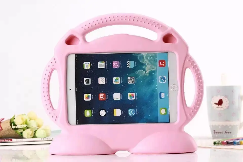 Для Apple iPad Air 1 2 для iPad 5 6 Прекрасный милый 3D мультфильм ручка стенд дети противоударный EVA пены чехол