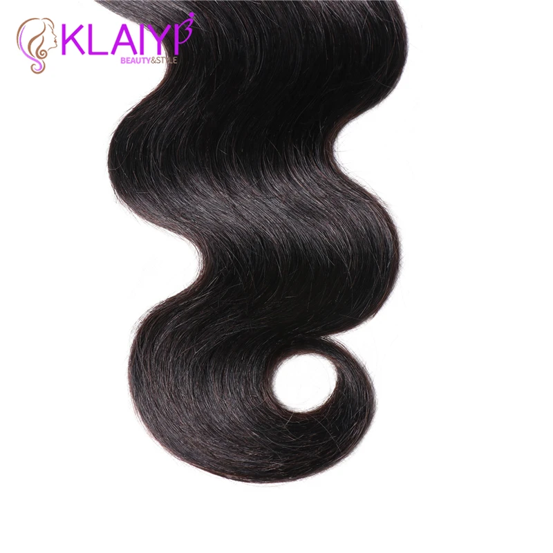 KLAIYI бразильские волосы remy, 5*5, свободная часть, натуральный черный цвет, человеческие волосы, волнистые волосы на шнуровке