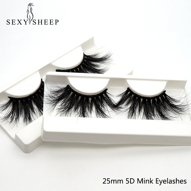 SEXYSHEEP 25 мм ресницы 3D норковые 100% безжалостные ручной работы многоразовые