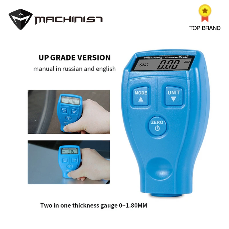 Digital Car Paint Coating Thickness Gauge Detection Meter Automotive Diagnostic Tool Auto Paniting Detector blue | Автомобили и