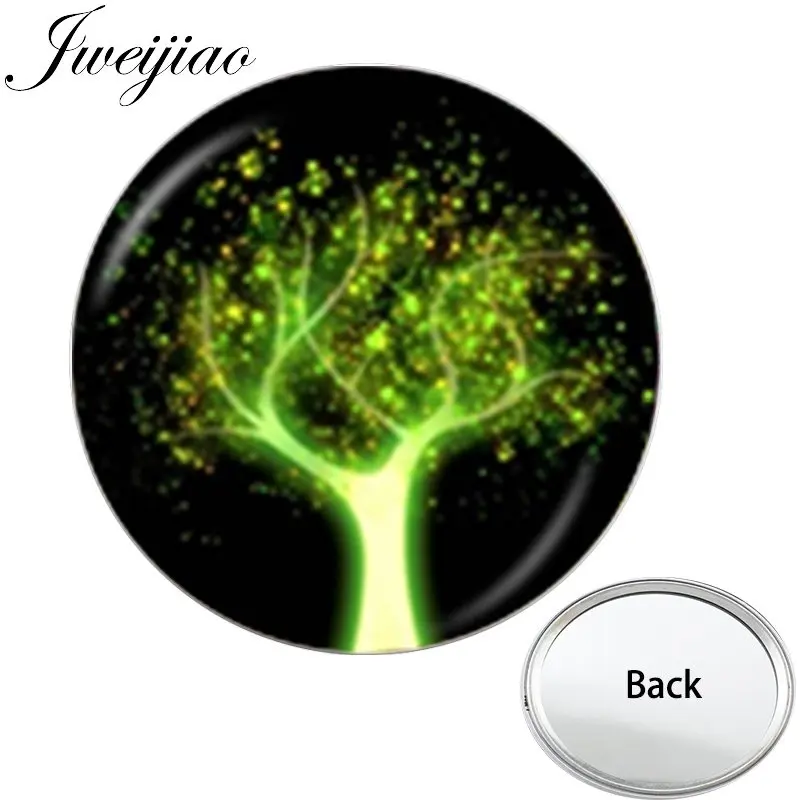 JWEIJIAO Green Tree Art фото рисунок с одной стороны миниатюрное карманное зеркало дорожный кошелек зеркало помещается в любую сумочку или косметичку - Цвет: NS150 7