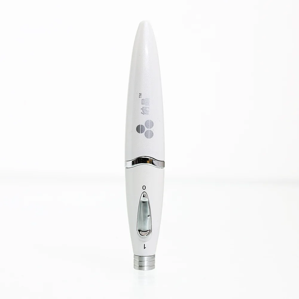 white Nano microoneedling ручка мезороллер для кожи инструмент нано для удаления черных точек Массажер для ухода за кожей лица инструмент с 1 иглой - Цвет: white