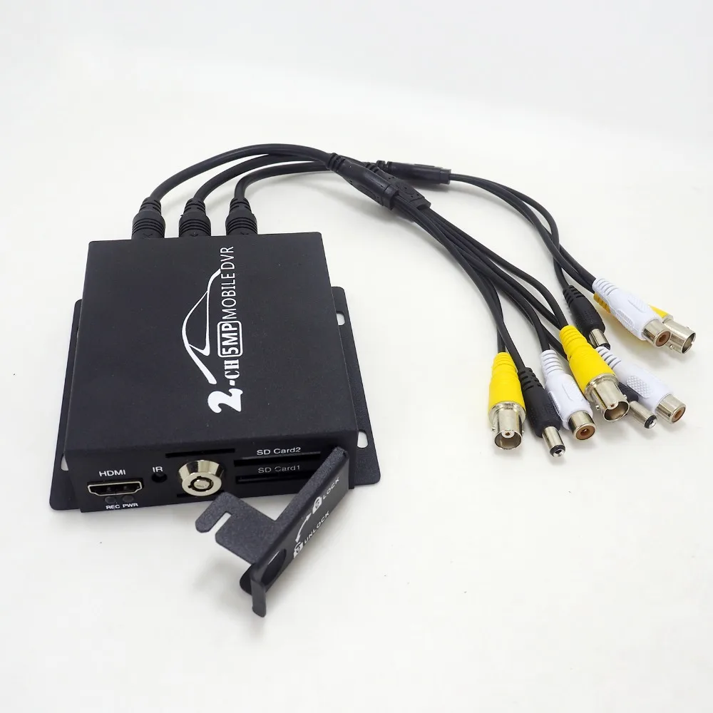 Новейший 2CH мини видеорегистратор в реальном времени HD 1080P 2 канала SD dvr поддержка