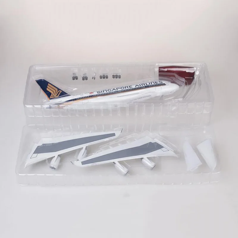 1/160 масштаб 50,5 см самолета Airbus A380 Сингапур авиакомпании Модель W свет и литой колесный Пластик смолы плоскости для коллекция игрушек