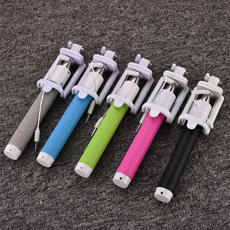 

Universal Portable Handheld Wired Mini Wired Selfie Stick Extendable Monopod for Huawei Samsung Iphone 6 6s Xiaomi phones