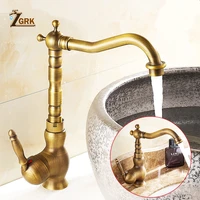 zgrk bathroom faucet accessories antique brass kitchen faucet 360 swivel bathroom basin sink mixer tap crane