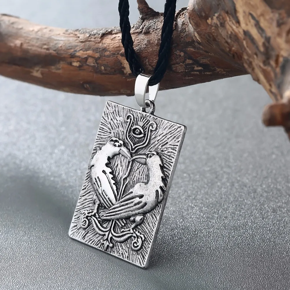 Женское Ожерелье Valknut подвеска в виде птицы животного мужское ожерелье стиле