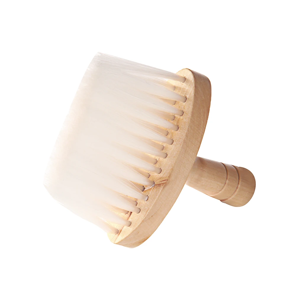 Парикмахерская щетка для ухода за кожей лица мягкая деревянная ручка чистки