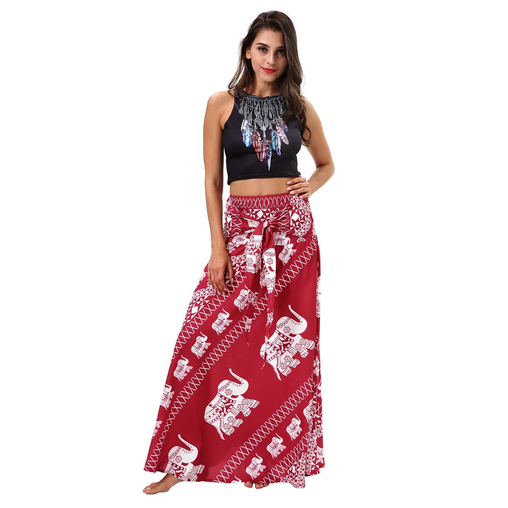 Длинная богемная юбка в стиле хиппи длинная богемном длинные юбки Женская