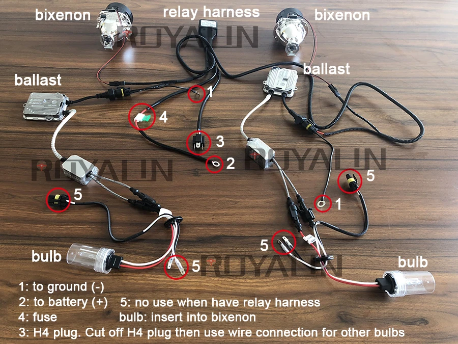 ROYALIN 2,5 дюймов мини би ксенон HID проектор фары линзы модифицированный Fit H4 H7 Автомобильная фара W/ging пистолет кожухи